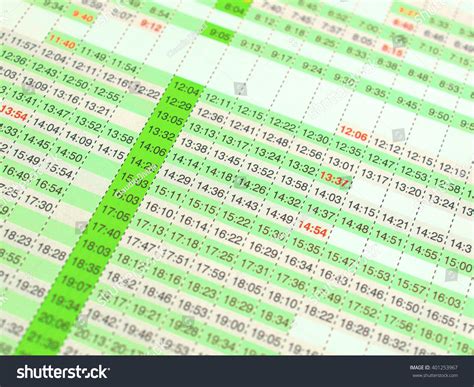 Timetable Arrivals Departures Trains Stock Photo 401253967 Shutterstock