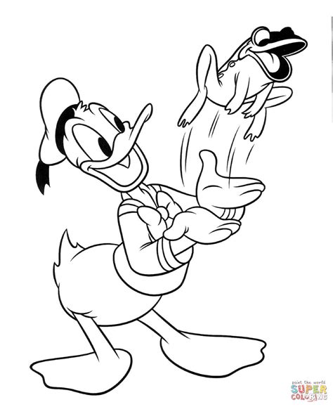 More images for duck coloring pages for adults » Mickey Mouse And Donald Duck Coloring Pages - Coloring Home