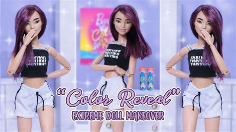 Barbie Color Reveal Extreme Doll Makeover Barbie Doll Videos Makeover