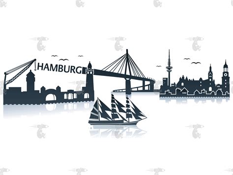 Skyline Hamburg Als Günstige Download Grafik Pinkmonkey Bildagentur