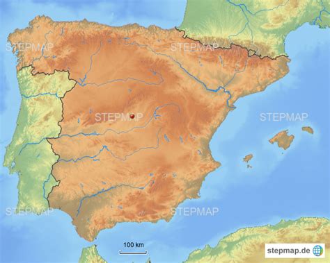 Spanien (españa) liegt auf der iberischen halbinsel in südeuropa, siehe dazu europakarte: StepMap - Spanien - Landkarte für Europa