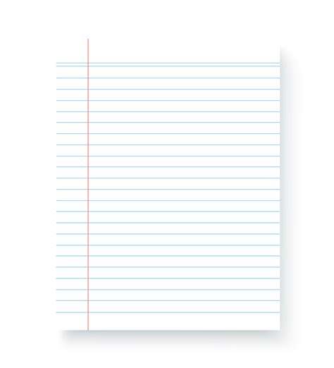 Blank Notebook Paper Sheet With Lines Illustration 13165911 Png