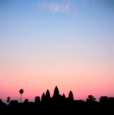Hd Wallpaper Cambodia Krong Siem Reap Angkor Wat Sky Sunset