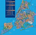 New York neighborhood map - Map of NYC neighbourhoods (New York - USA)