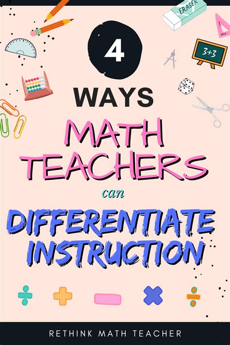4 Ways Math Teachers Can Differentiate Instruction Rethink Math Teacher