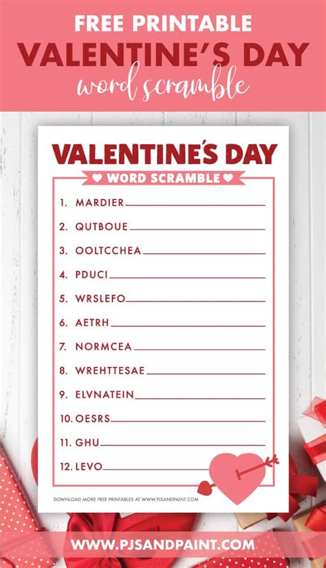 Free Printable Valentine Word Scramble Free Printable Templates