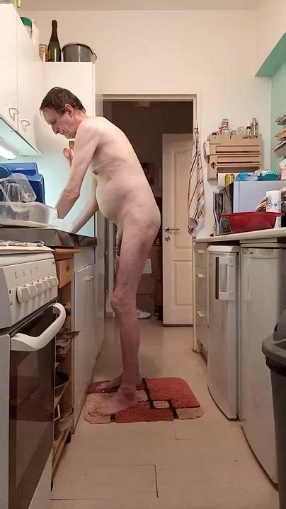 Washing My Dishes Naked In The Kitchen Video