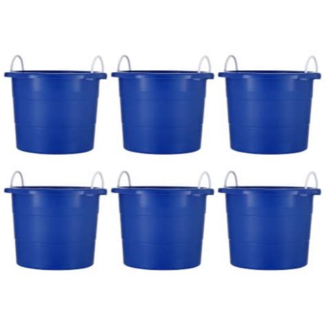 United Solutions 19 Gallon Large Plastic Utility Tub W Rope Handle