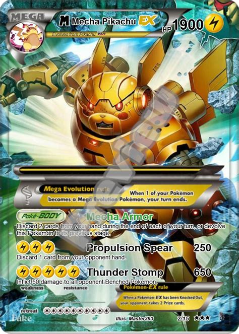 M Mecha Pikachu Ex Pokemon Card Etsy