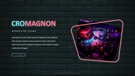 Cromagnon Creative Nightlife Powerpoint Template For Music Party