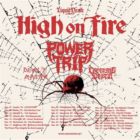 High On Fire Tour Dates 2019 And Concert Tickets Bandsintown
