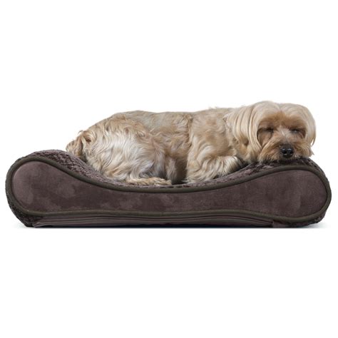 Furhaven Pet Dog Bed Orthopedic Minky Plush And Velvet Luxe Lounger Pet