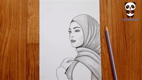 Hijab Girl Drawing For Beginners Splendid Art Pencil Drawing Images