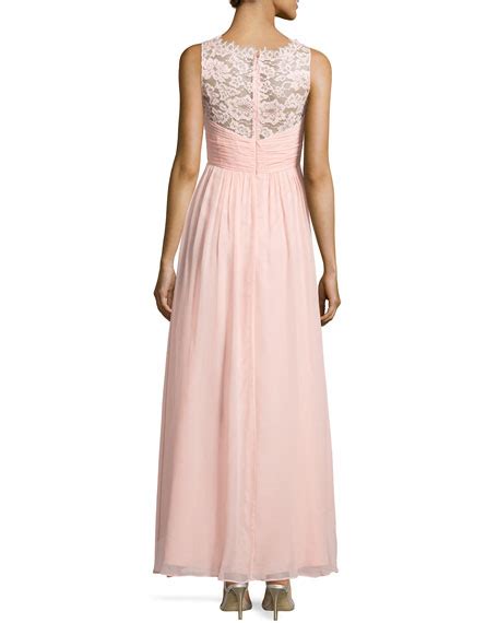 Aidan Mattox Lace Illusion Gown With Sweetheart Neckline