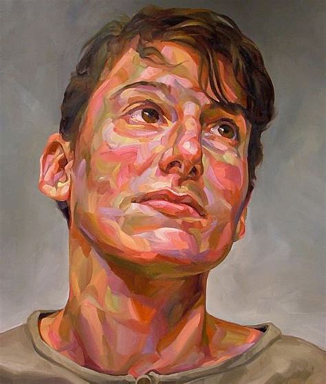 Artist Paul Wright Oil On Canvas Contemporary Art Male Head Man Face