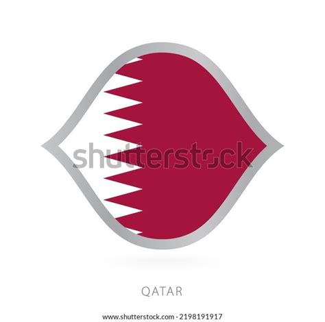 Qatar National Team Flag Style International Stock Vector Royalty Free