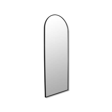 Full Length Black Arch Mirror With Metal Frame Luxe Mirrors
