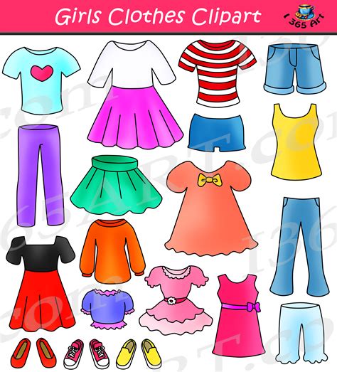 Girls Clothes Clipart Set Dress Up Clip Art Ubicaciondepersonascdmx