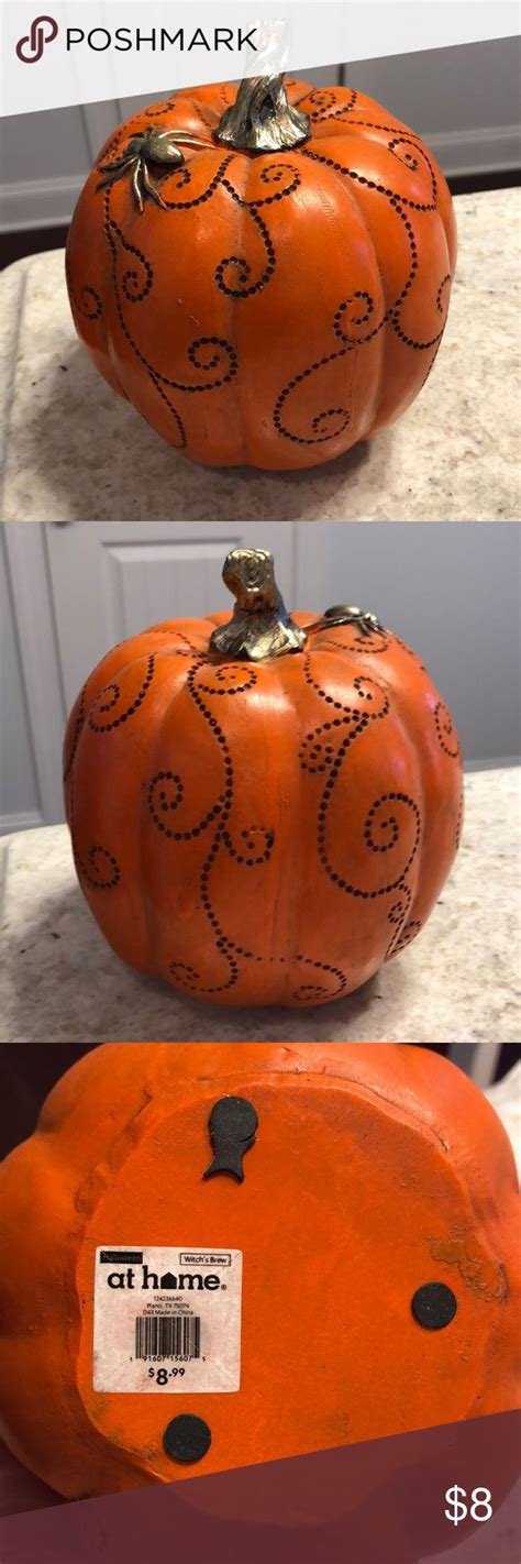Pumpkin With Spirals And Spider Detail Pumpkin Pumpkin Carving