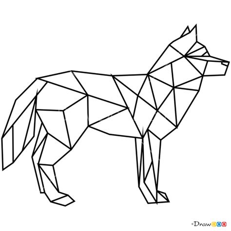 An Animal Made Out Of Geometric Shapes On A White Background With The