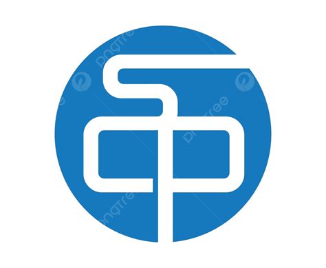 Blue Scp Logo Design Illustration Emblem Geometric Vector Illustration