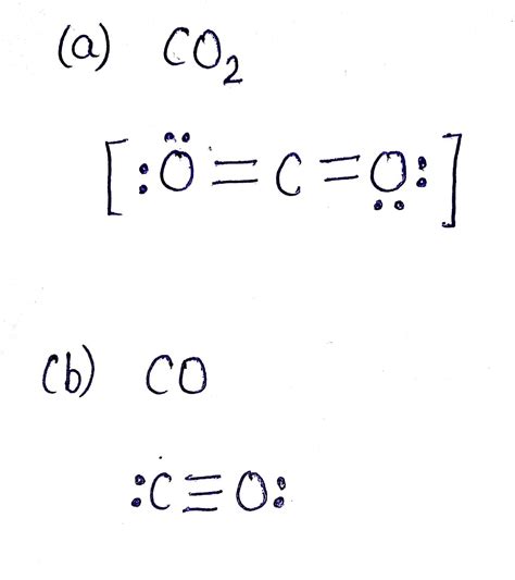 Solved 8 Draw The Lewis Structures For Co2 And Co And Predict The