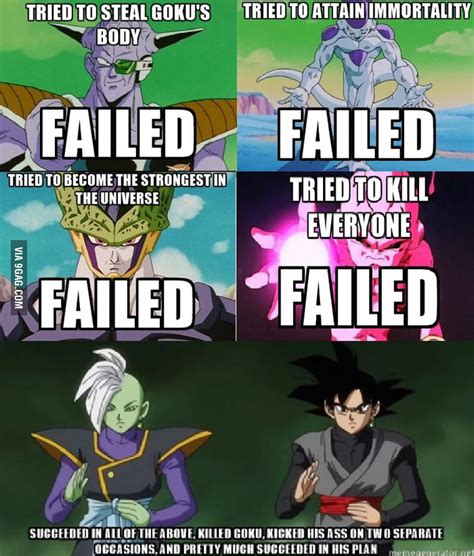 Naturally, fans of dragon ball z created hundreds of funny memes to honor the legendary series, with jokes being made vegeta, goku, gohan, krillin and more. Zamasu: Living Every DBZ Villain's Fantasy - 9GAG