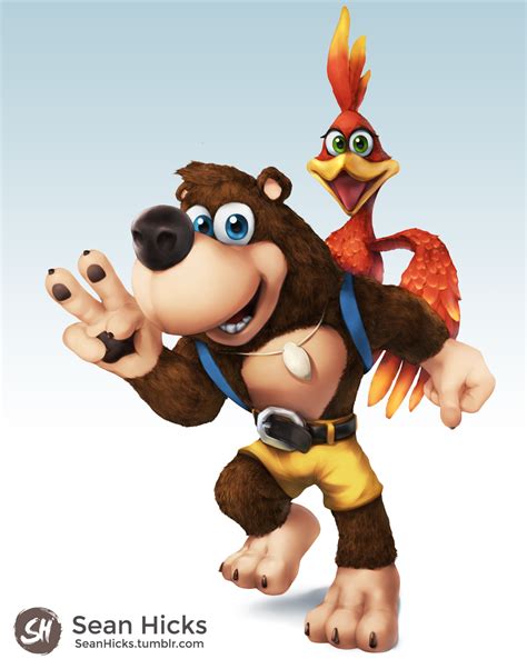 Banjo And Kazooie Ssb4 Like Render Super Smash Brothers Know Your Meme