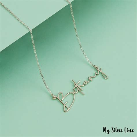 dainty name necklace sterling silver name jewelry t for etsy