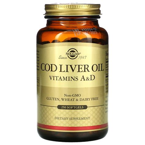 Solgar Cod Liver Oil 250 Softgels Hilife Vitamins