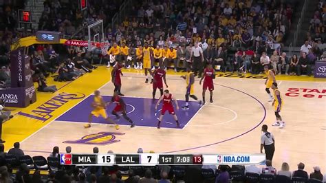 Kobe Bryant Block By Dwyane Wade Miami Heat Vs La Lakers March 30