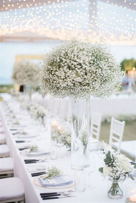 Centre De Table En Gypophile Un Classique Flower Centerpieces Wedding