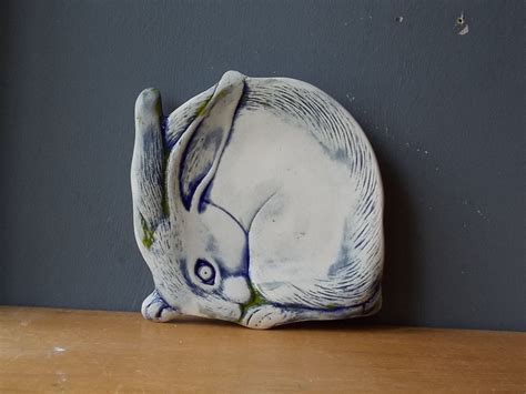 Rabbit Plate Decorative Hare Dish Ceramic Plate Bunny