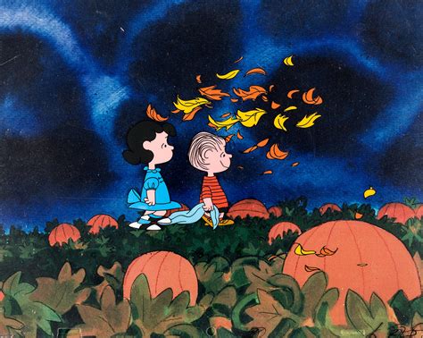 it s the great pumpkin charlie brown lucy and linus van pelt production cel by bill melendez