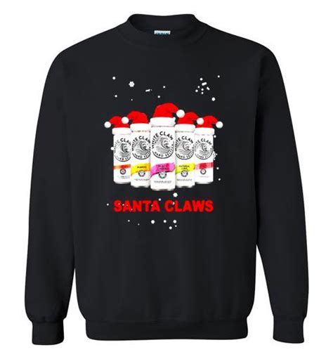 Santa Claws White Claws Parody Christmas Crewneck Sweatshirt