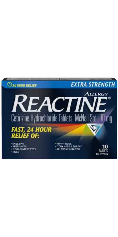Buy Reactine Extra Strength 10 Tablets At Wellca Free Shipping 35