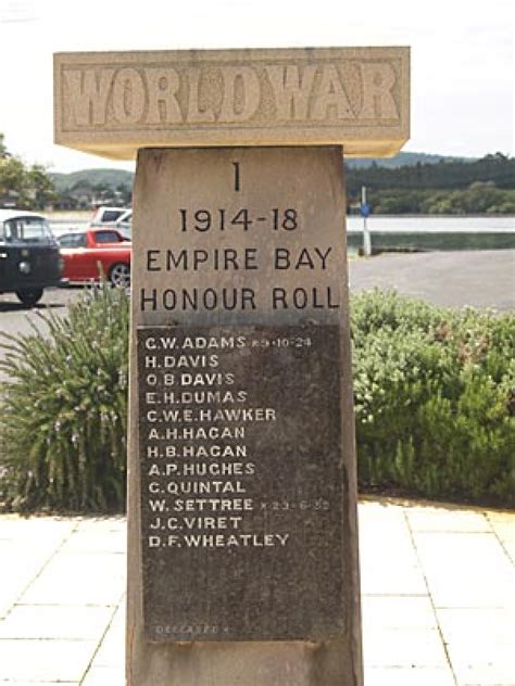 Empire Bay War Memorial Nsw War Memorials Register