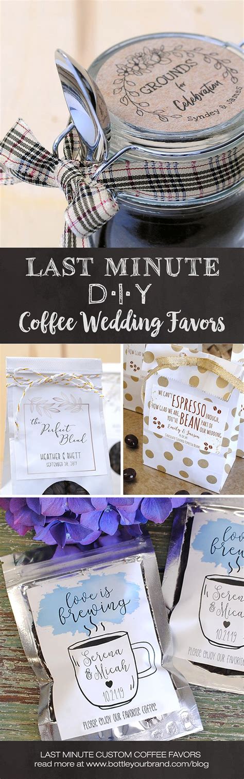 Diy Coffee Wedding Favor Ideas For Last Minute Favors Coffee Wedding