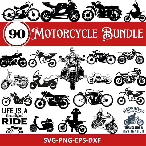 Motorcycle Bundle Svg Motorcycle Rider Svg Motorcycle Clipart Motor