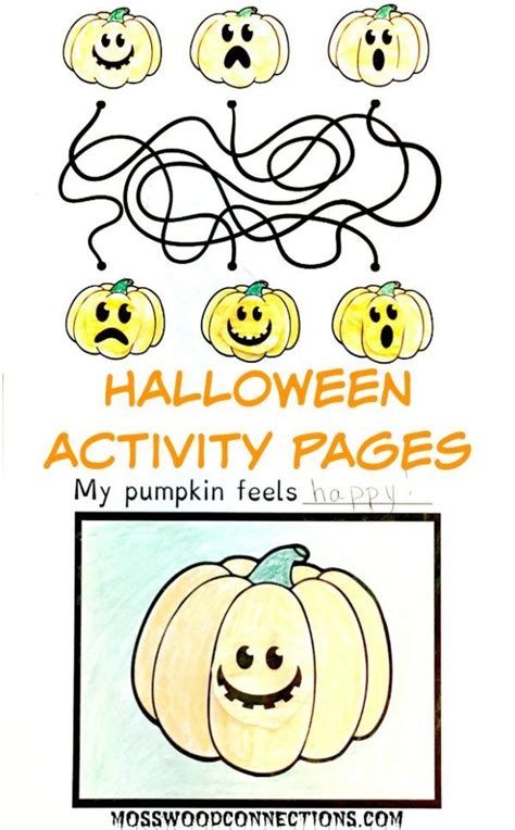 Free Halloween Activity Pages Mosswood Connections Halloween