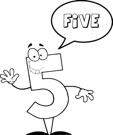 Printable Number 5 Coloring Page Free Printable Coloring Pages For Kids