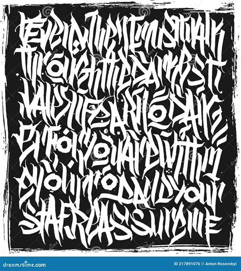 Calligraphy Abstract Graffiti Lettering Grunge Gothic Design