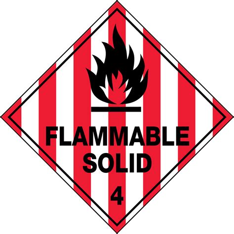 Hazchem Labels Flammable Solid 4 Hazchem Signs USS