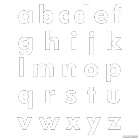 Printable Block Letters Small Medium