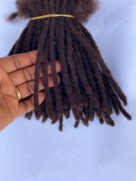 Color 4 Human Hair Dreadlocks Extensions 100 Afro Kinky Etsy