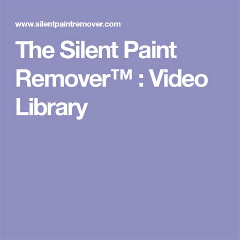 ← the best paint stripping tools. The Silent Paint Remover™ : Video Library | Video library ...