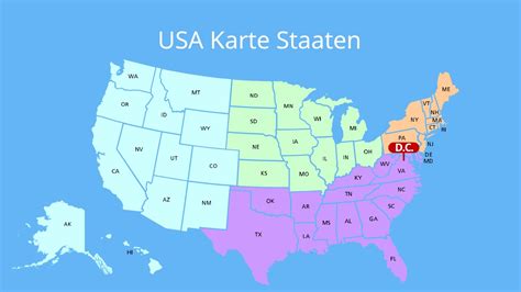 Usa Staaten • Usa Staaten Karte Usa Hauptstädte · Mit Video