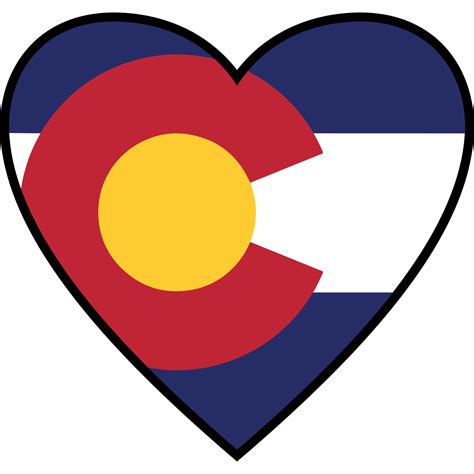 Colorado Flag In My Heart Sticker Heart Sticker Company