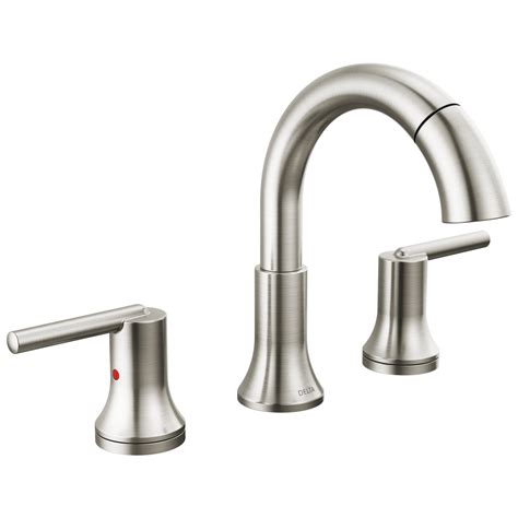 Delta Faucet Trinsic Pull Down Bathroom Faucet Bathroom Pull Out Faucet Brushed Nickel