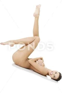 Photograph Sexy Fit Naked Woman Lying Down Sexy Fit Naked Woman With Healthy Clean Sk